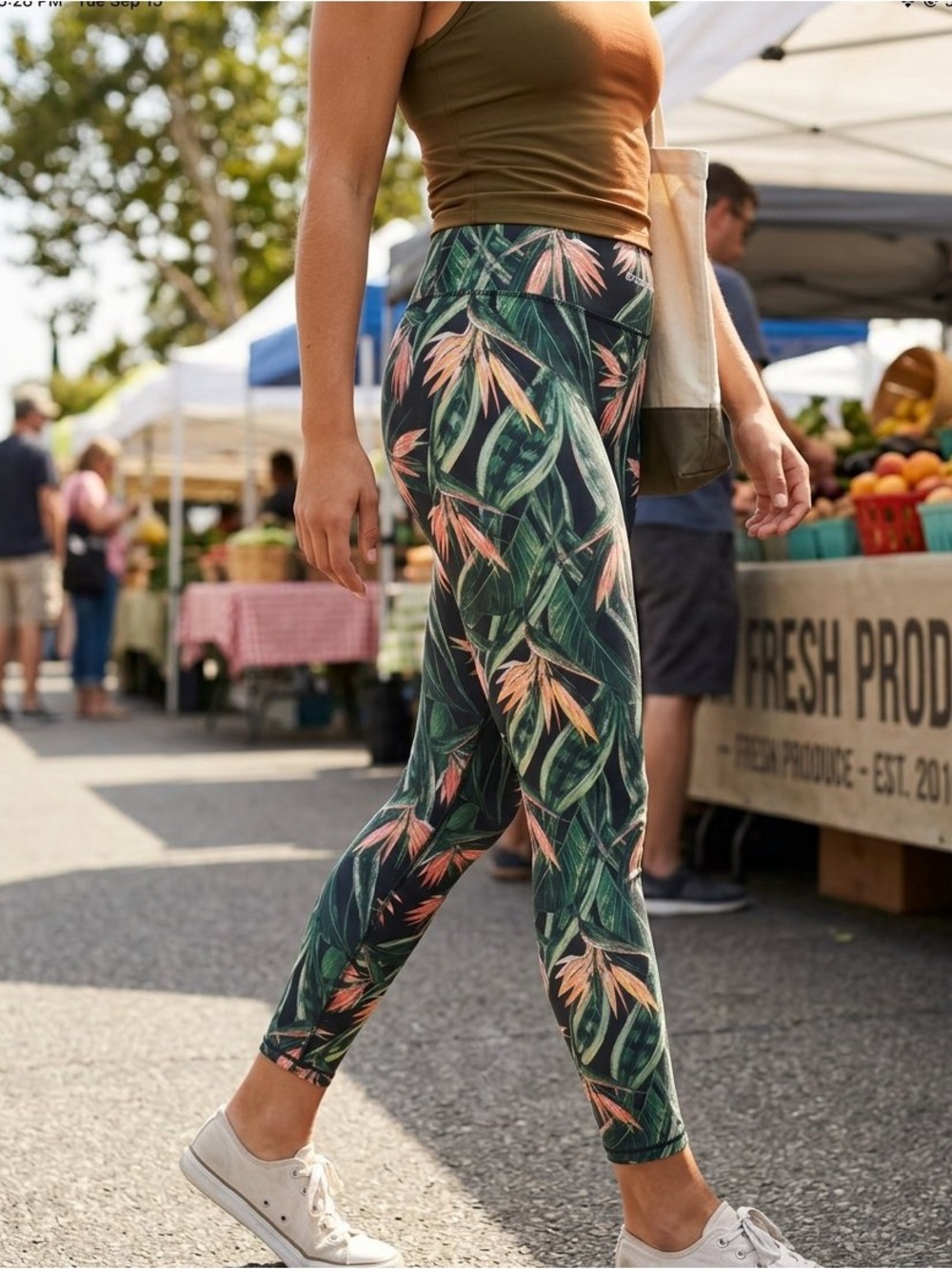 BCBGMaxAzria Birds Of Paradise Leggings - Size XL